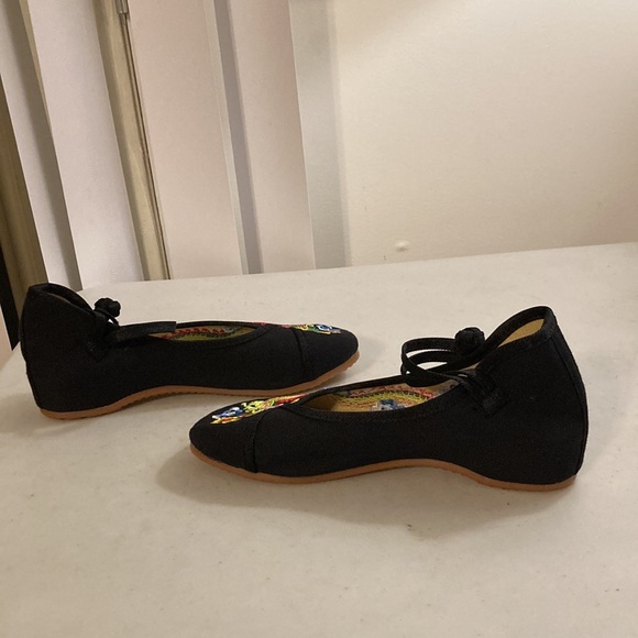 Girls Asian Authentic Fabric Ballerina Style Slippers-Shoes - Picture 4 of 7